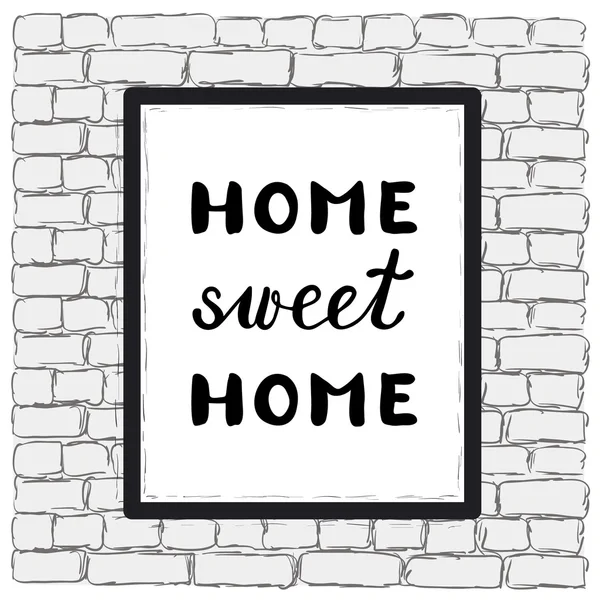 Home sweet home. Brush hand lettering. — Stock Vector