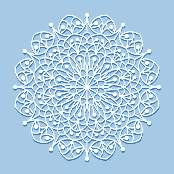 เครื่องประดับลูกไม้สีขาว Mandala — ภาพเวกเตอร์สต็อก