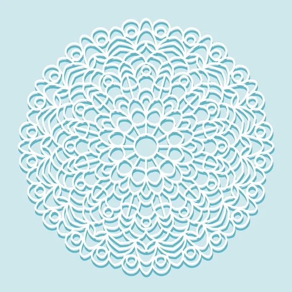 Ornement en dentelle blanche mandala — Image vectorielle