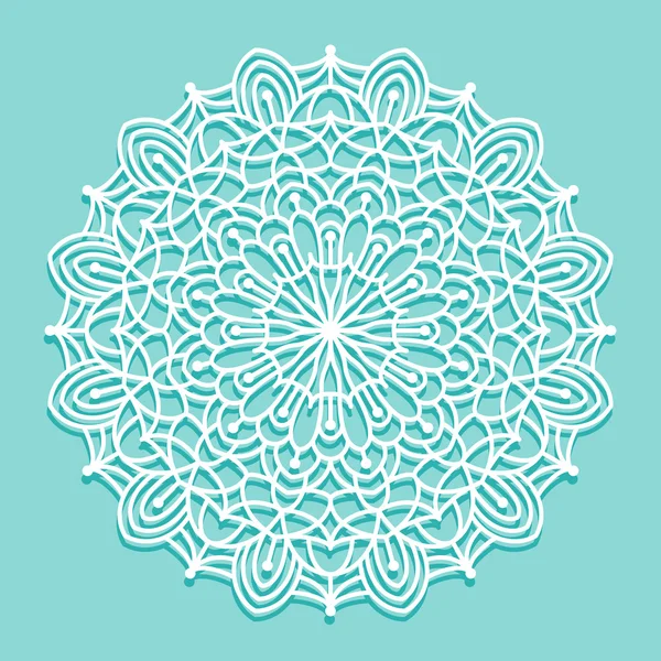 Ornement en dentelle blanche mandala — Image vectorielle