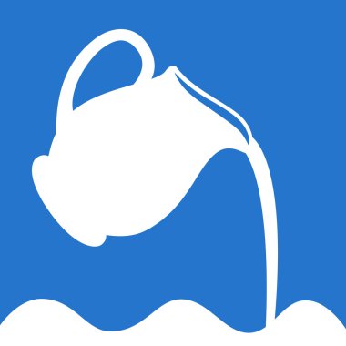 Süt logosu mavi ve beyaz