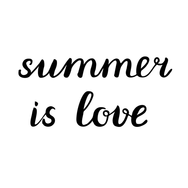 Nyár a szerelem betűk. — Stock Vector