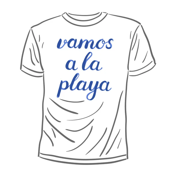 Vamos a la letra de la playa . — Vector de stock