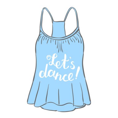 Dans izin. Fırça el yazı.