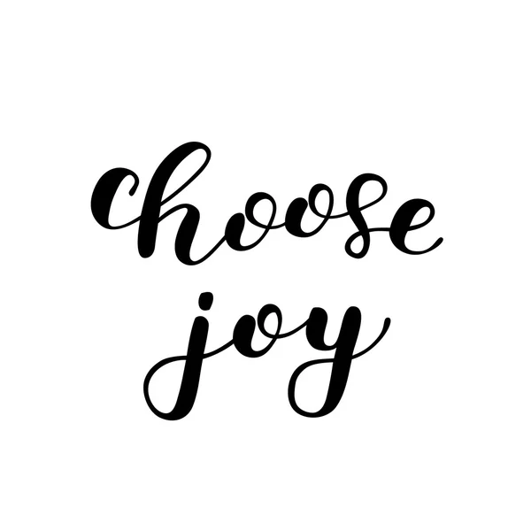 Válassza ki az öröm. Ecset betűk. — Stock Vector