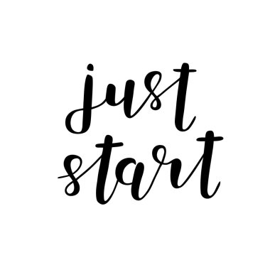 Hemen başla. Fırça yazı.