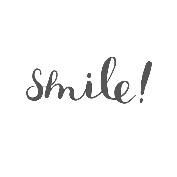 Smile. Brush lettering. — Stock Photo, Image