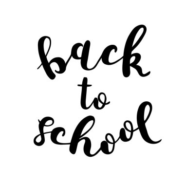 Okula dönüş. Fırça yazı.