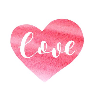 Seviyorum. Fırça yazı.