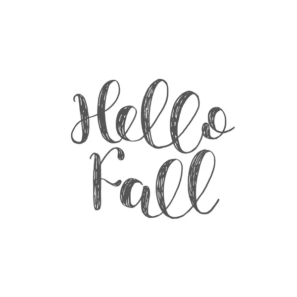 Hola Fall. Letras de pincel . —  Fotos de Stock