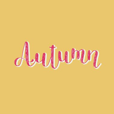 Sonbahar. Fırça yazı.