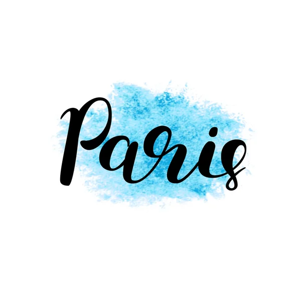 Parigi. lettering pennello . — Vettoriale Stock