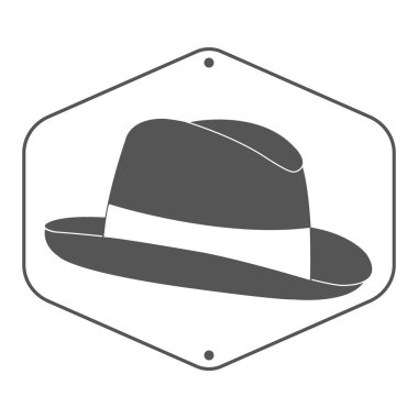 Vintage adam s şapka etiket. 