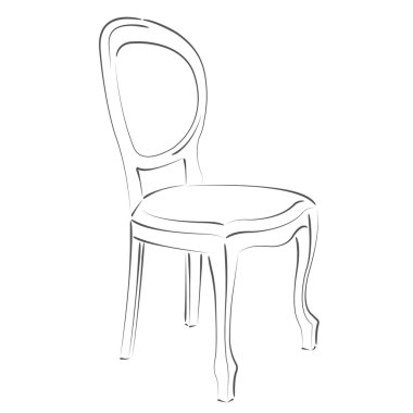 Zarif kabataslak sandalye. 