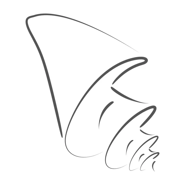 Sketched seashell. — Stock Photo, Image