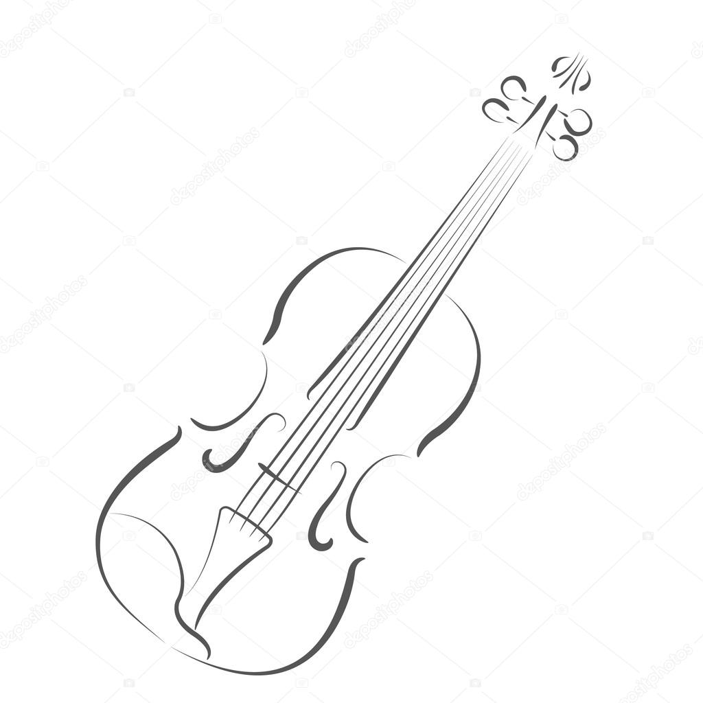 Sketched violin. 