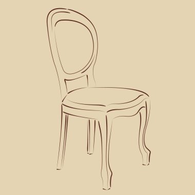 Zarif kabataslak sandalye. 