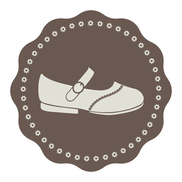 Vintage étiquette de chaussure pour enfants . — Image vectorielle