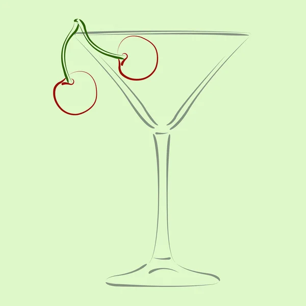 Verre de martini . — Image vectorielle