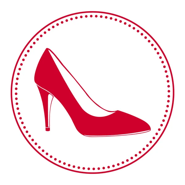 Vintage femme étiquette de chaussure . — Image vectorielle
