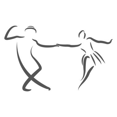 Dans eden çift logosu.