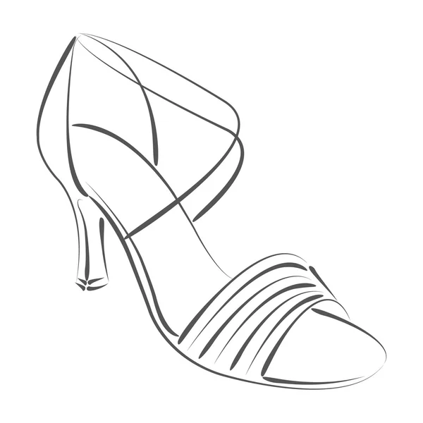 Sketched woman s shoe. — Stock Photo, Image