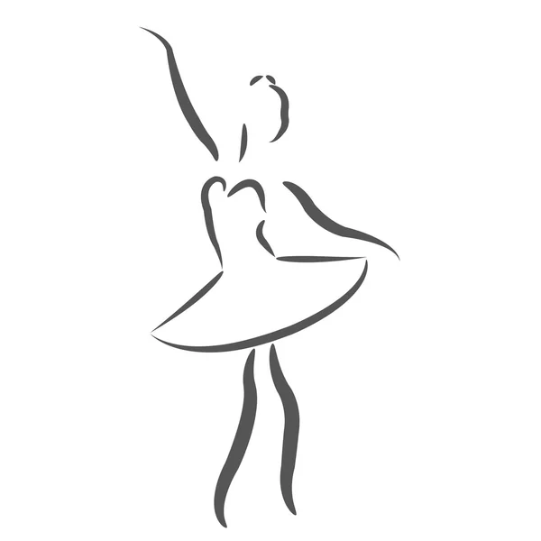 Sketched ballerina. — Stock Photo, Image