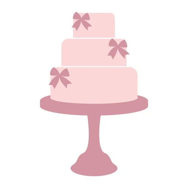 Vintage wedding cake. — Stock Vector