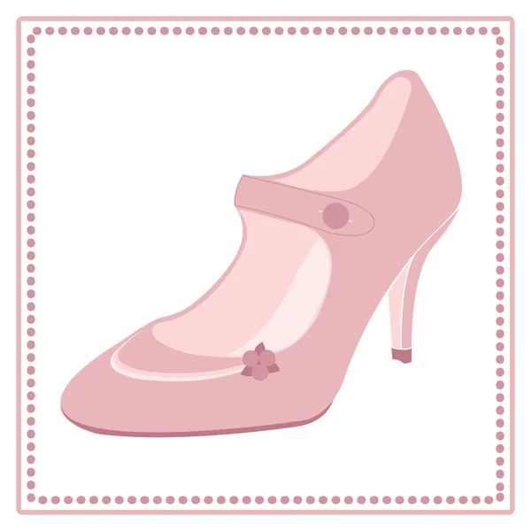 ビンテージ結婚式の靴のラベル. — ストックベクタ