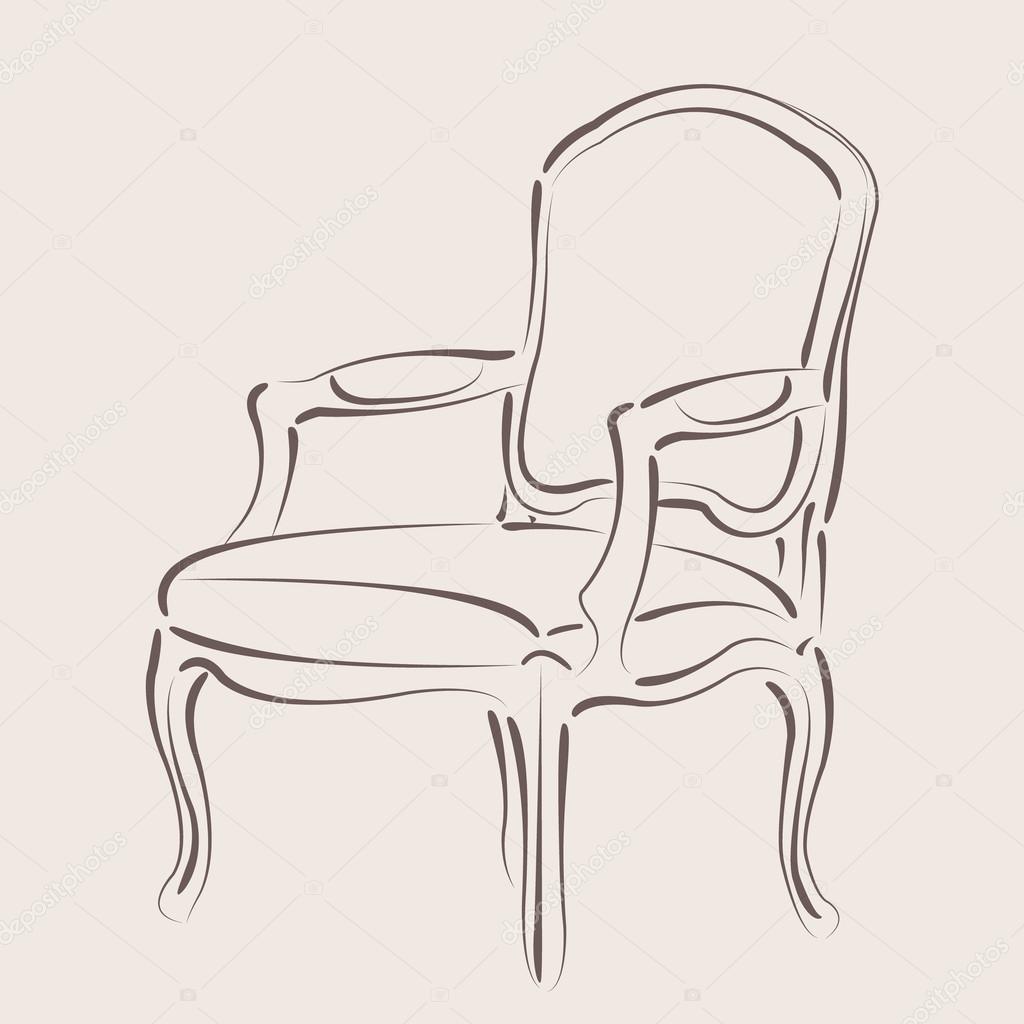 Sketched armchair.