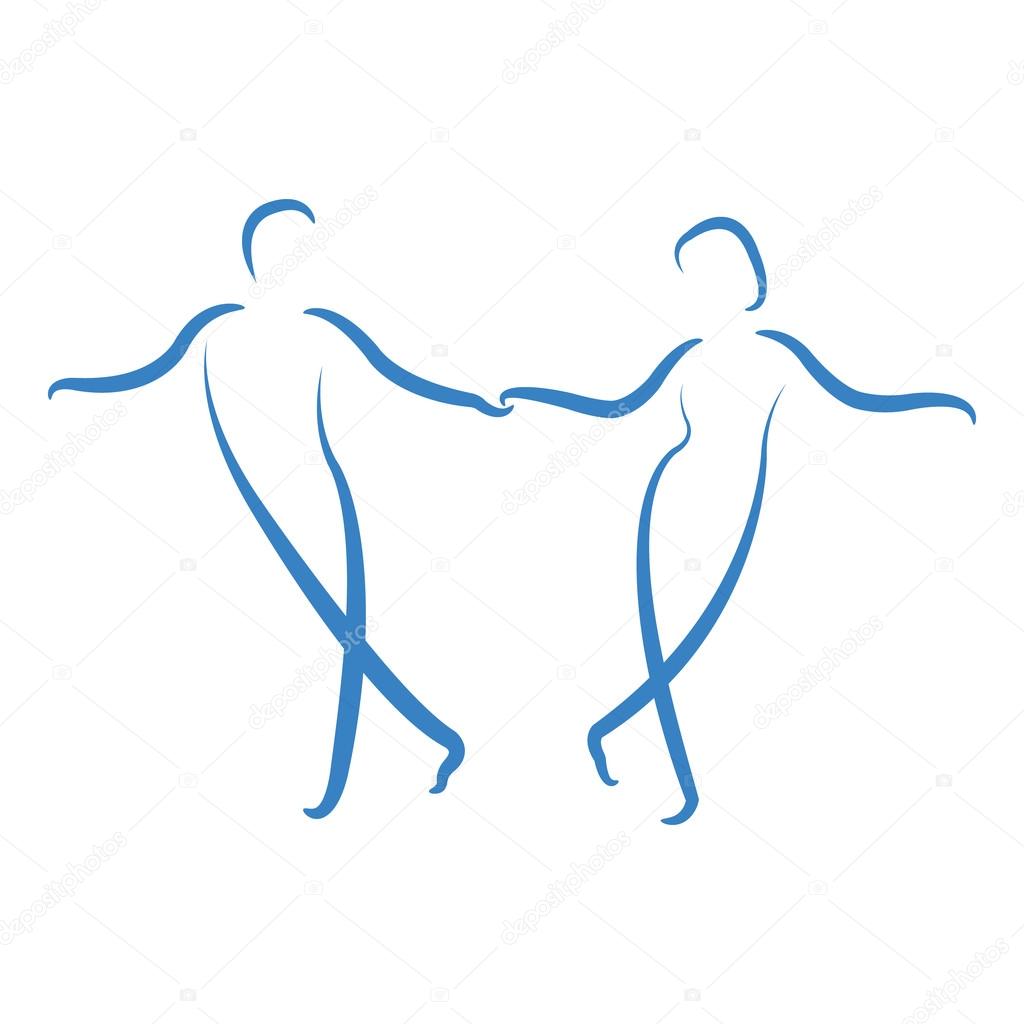 Dancing couple logo.