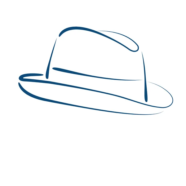 Chapéu Fedora trilby . — Vetor de Stock