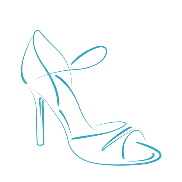 Sketched femme s chaussure . — Image vectorielle