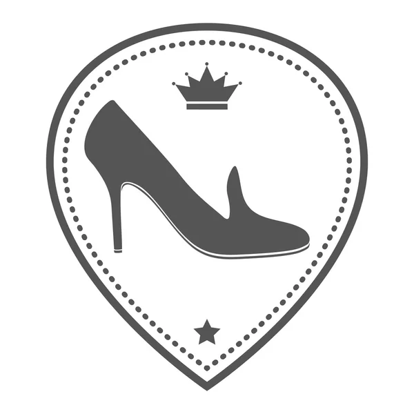 Sztuka kobiet butów etykiety. — Zdjęcie stockowe