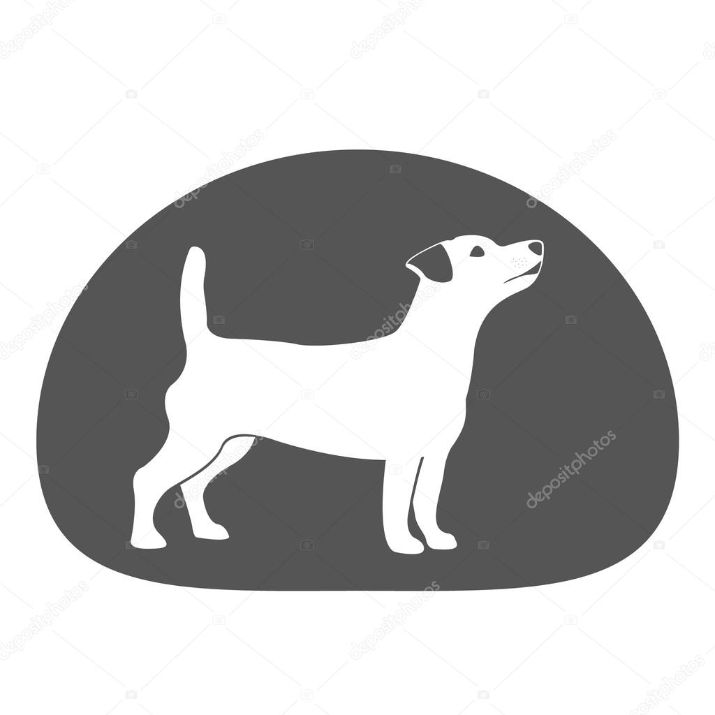 Dog logo design element.