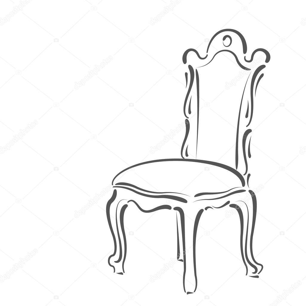 Elegant sketched chair.