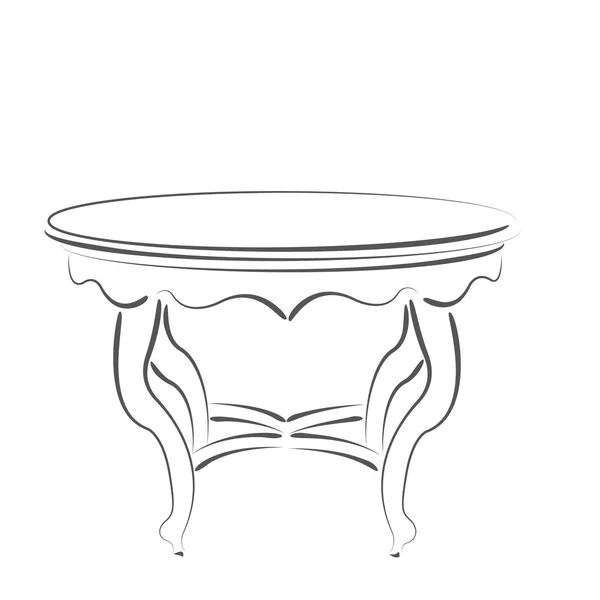 스케치 된 카페 테이블. — 스톡 사진