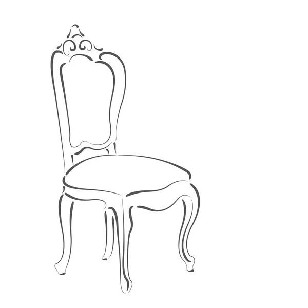 Κομψό σκιαγραφημένο καρέκλα. — Φωτογραφία Αρχείου