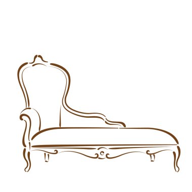 Kabataslak kanepe vektör çizim.