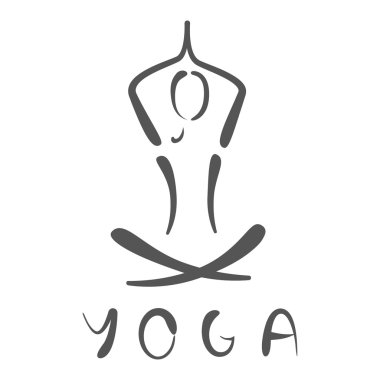 Yoga logo illüstrasyon.