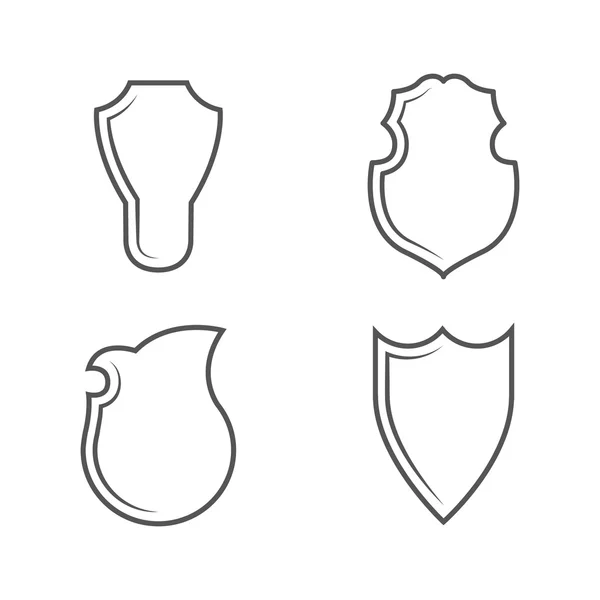 Heraldic shield shapes. — Stock Photo, Image