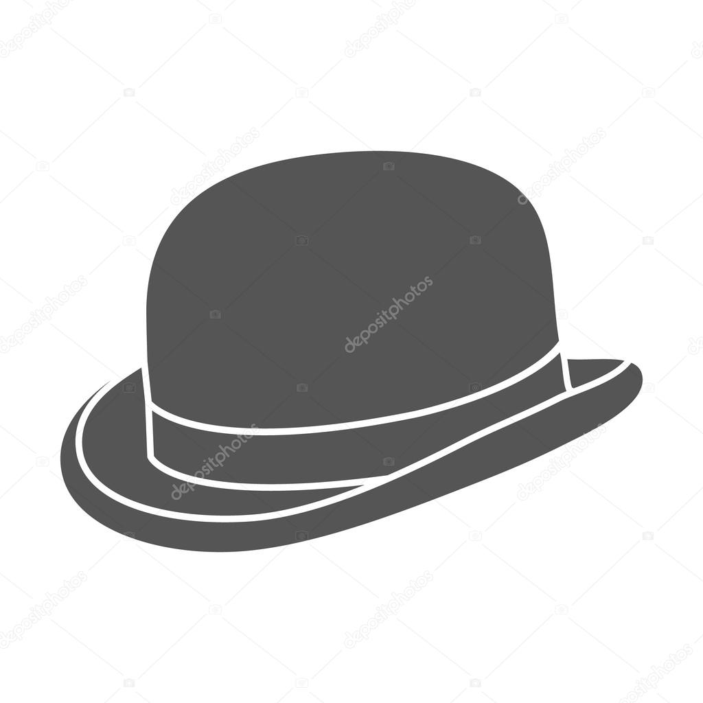 Bowler hat illustration.