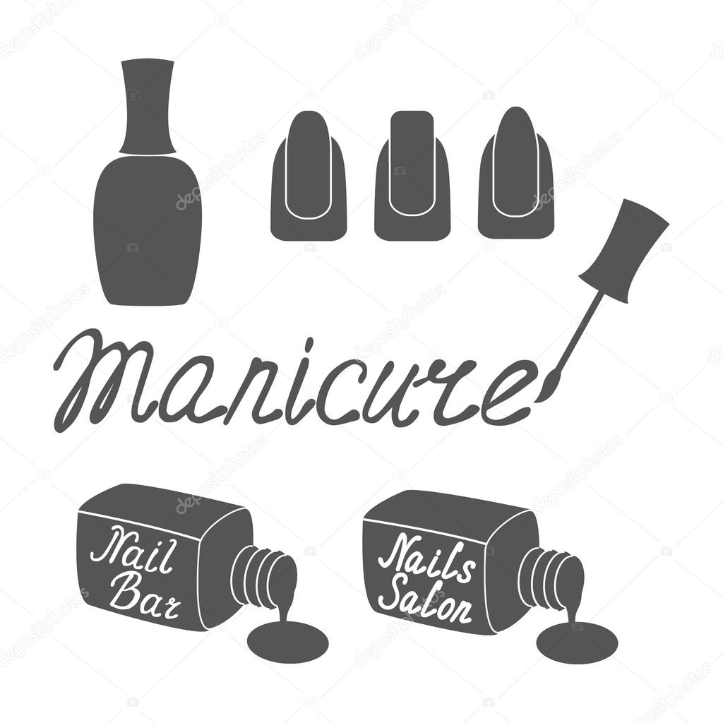 Manicure salon label.