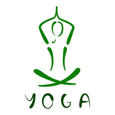 Yoga logo illüstrasyon.