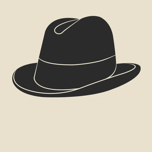 Etichetta cappello in tweed . — Vettoriale Stock