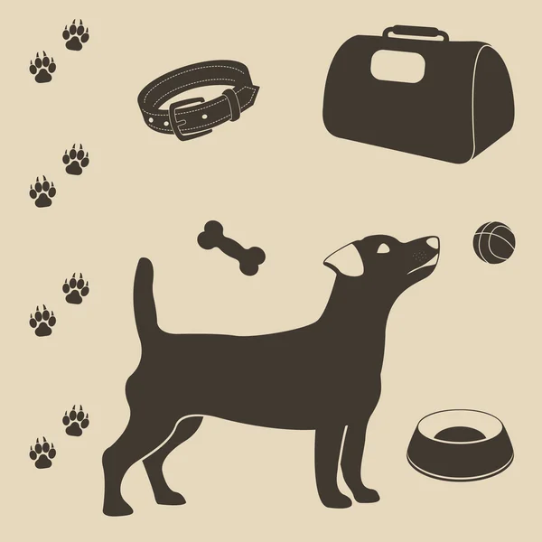 Dog care set of icons. — Stock Vector