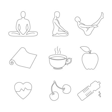 Yoga Icons set.