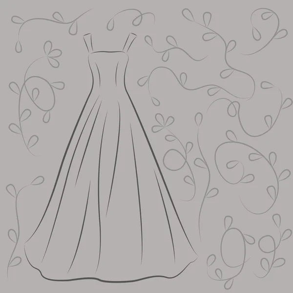 Esküvői ruha illusztráció. — Stock Fotó