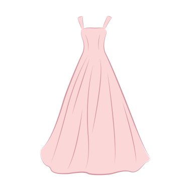 Düğün elbise çizimi.