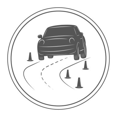 Sürüş Okulu logo şablonu.